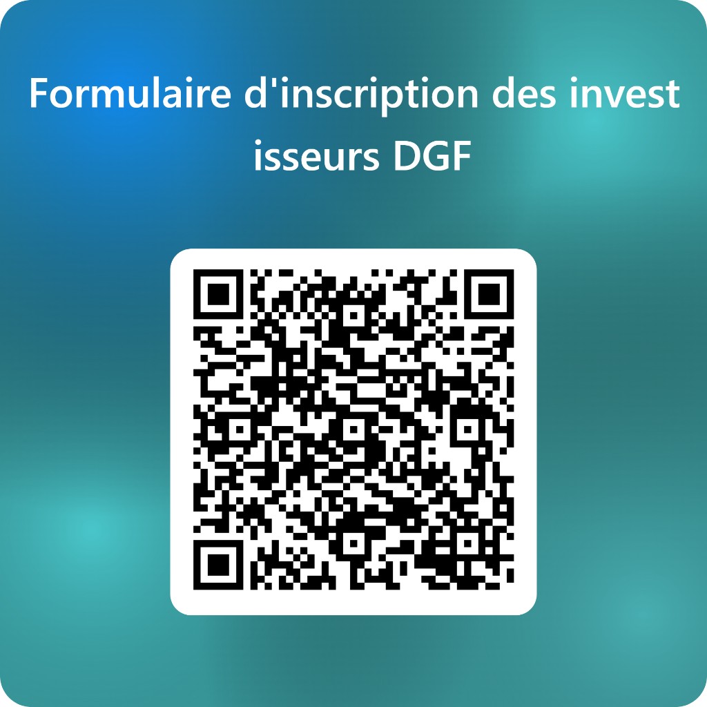 QR code du formulaire d'inscription des investisseurs DGF — scannez pour accéder à l'extranet